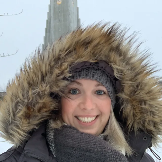 Travel Advisor Laura Leal wearing a fur jacket. 