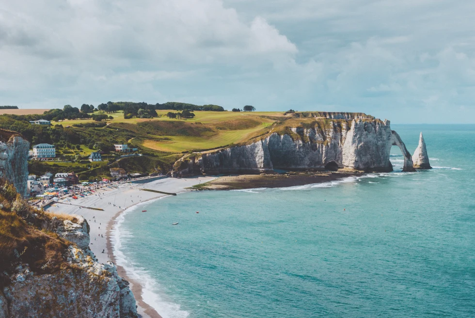 The coastline of Normandy. 