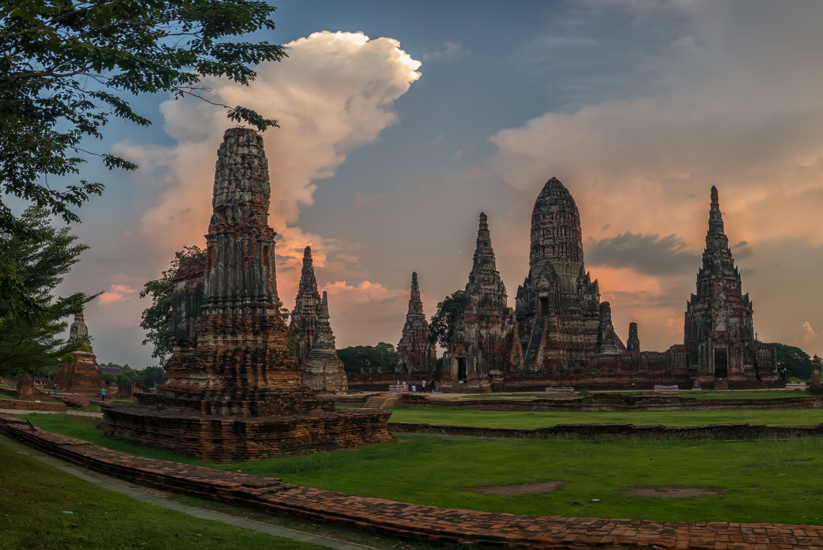 ancient temple during sunset