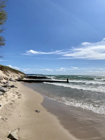 Lake Michigan is one of the five Great Lakes of North America.