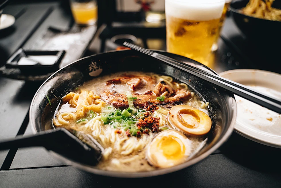 A bowl of ramen noodles from Ramen Nakamura in Honolulu, Hawaii