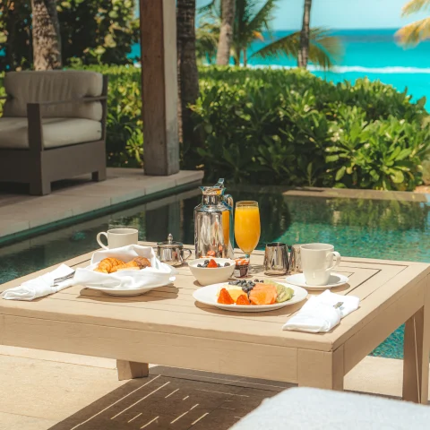 food and drinks on the table during daytime