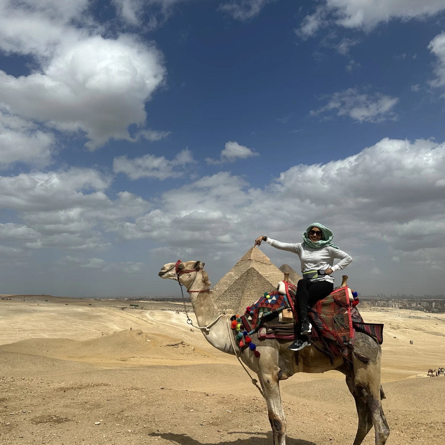Camel ride in desert