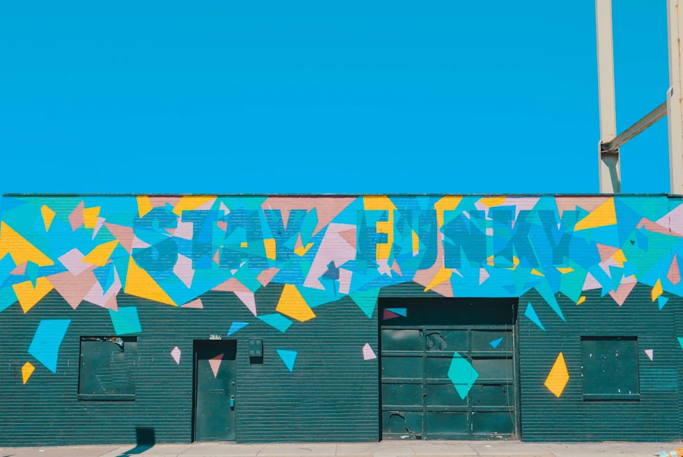 Austin wall art that says "Stay Funky!"