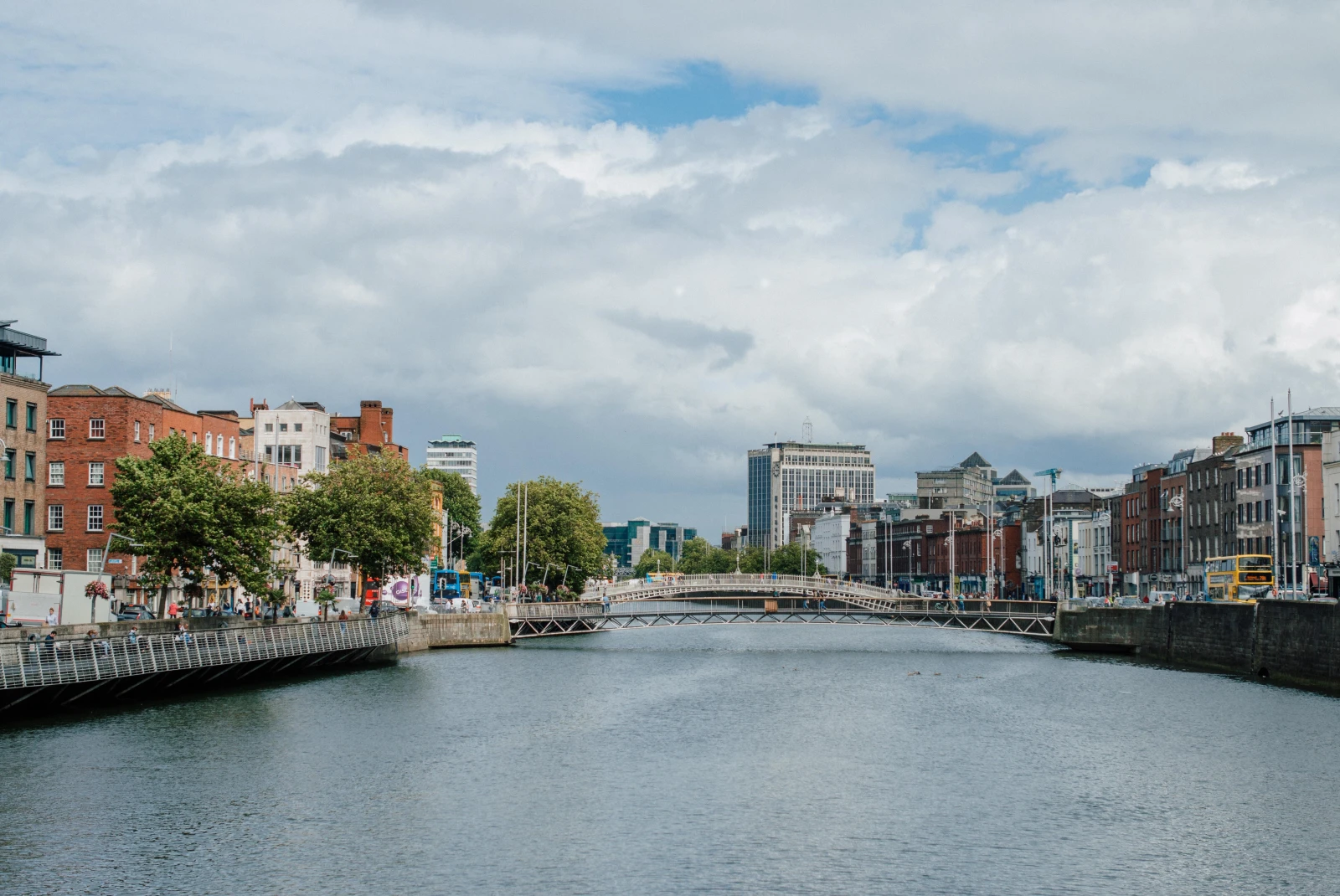 The city of Dublin river with two coasts. 