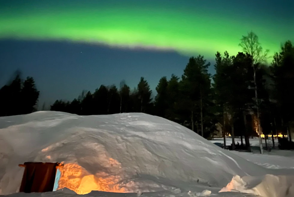 Beautiful view of the Northern Lights.