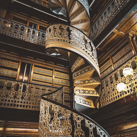 ornate spiral staircase
