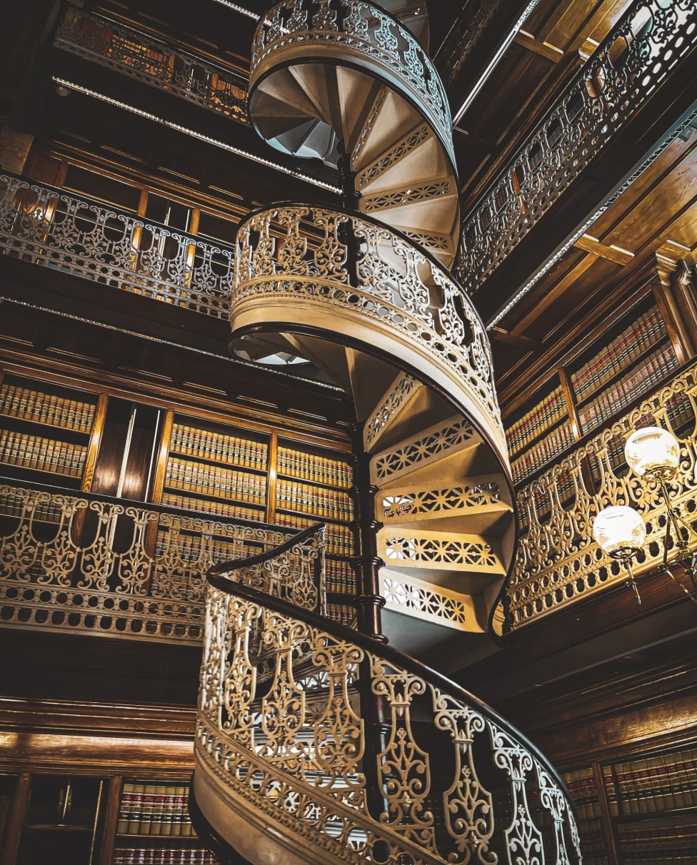 ornate spiral staircase