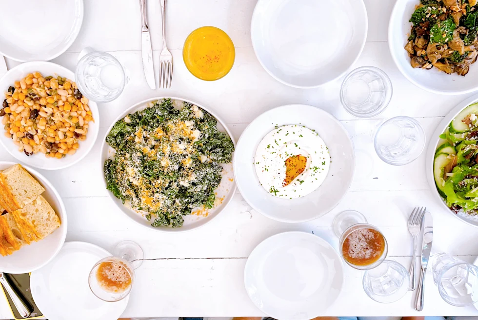 private dining with multiple dishes