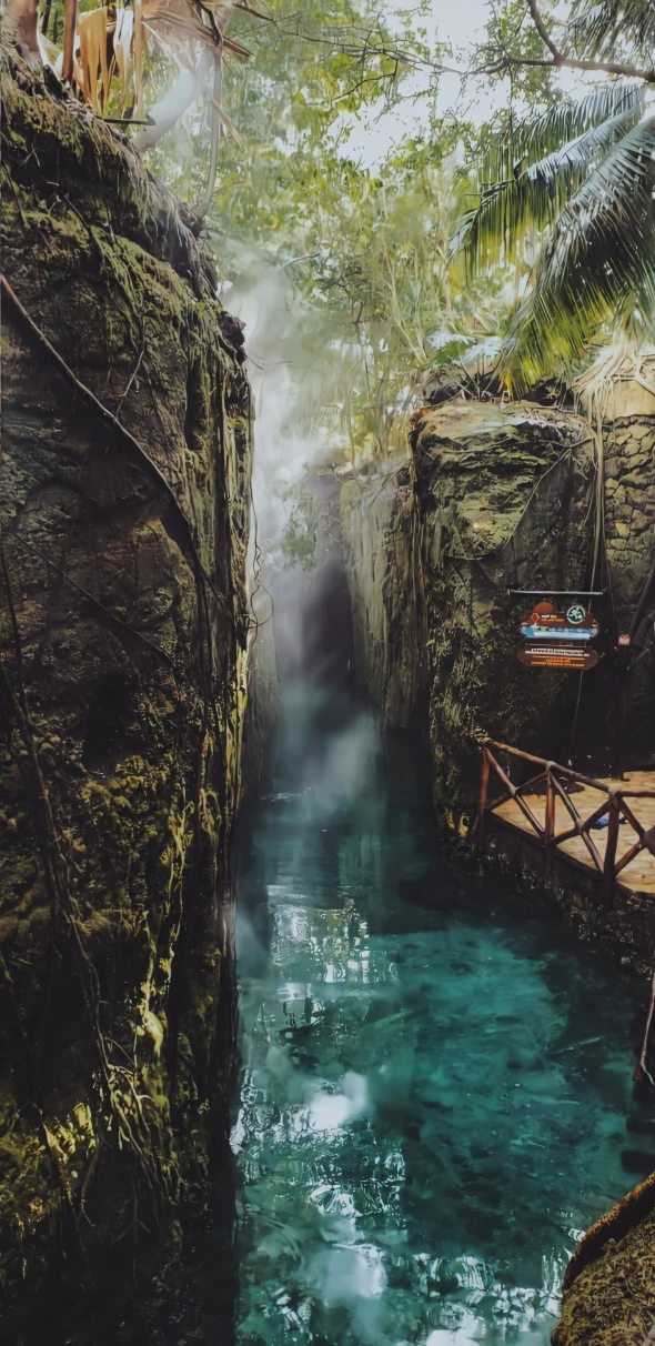 The cenotes of Xcaret in Mexico.