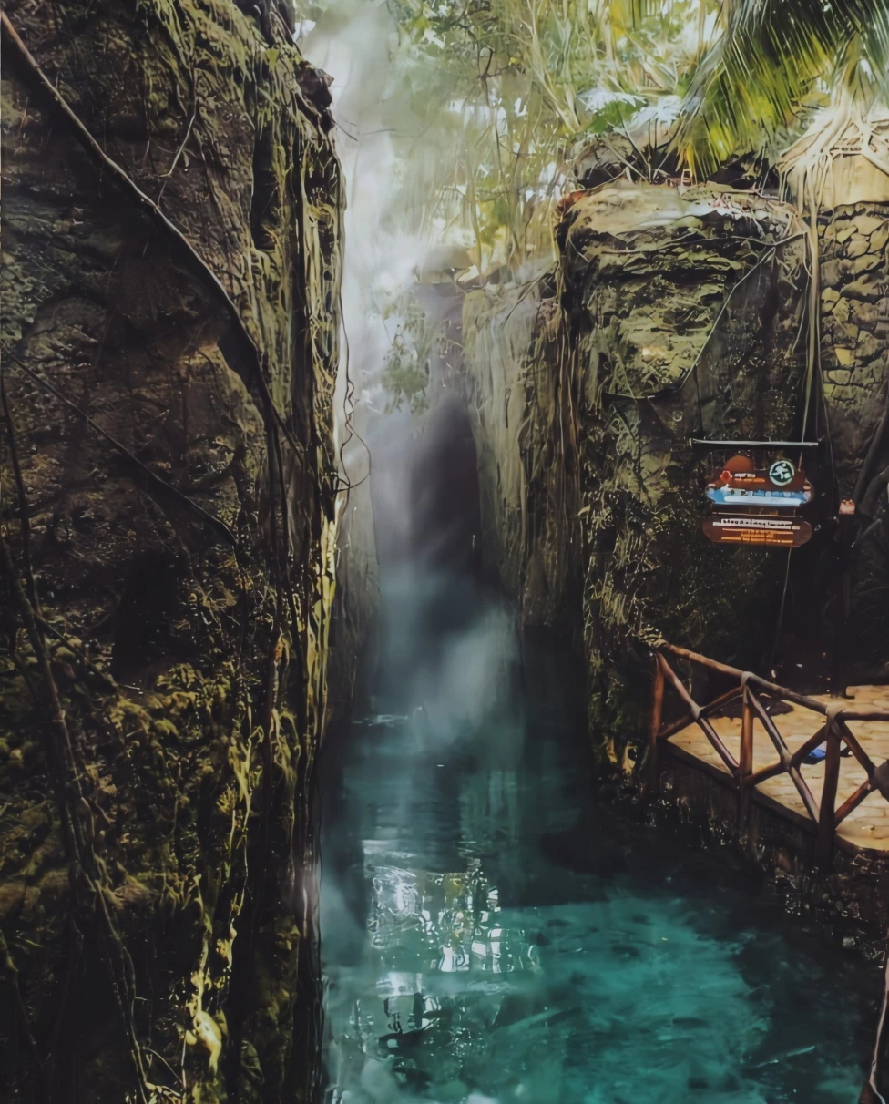 The cenotes of Xcaret in Mexico.