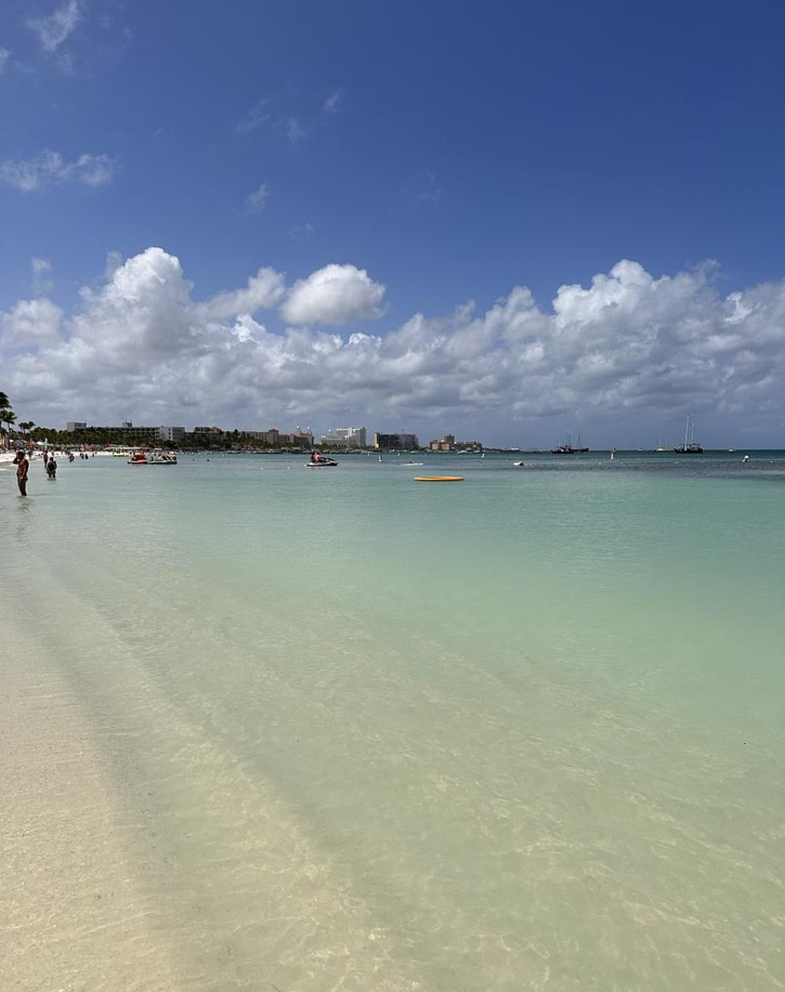 Mesmerizing beach and sk intersection