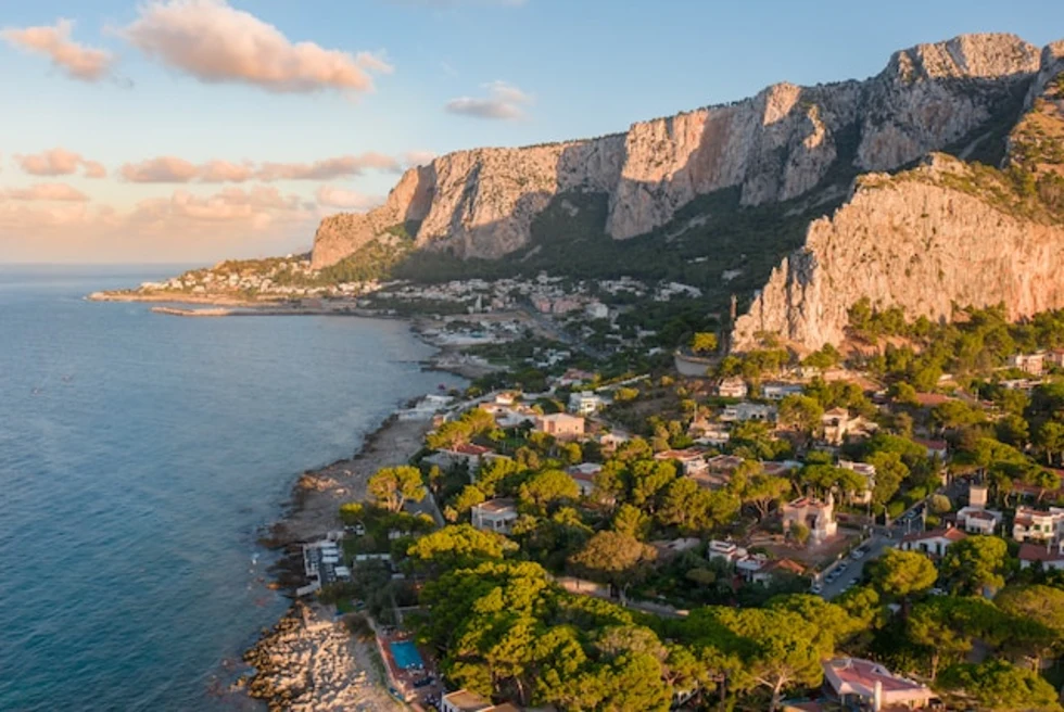 Ariel view of Sicily