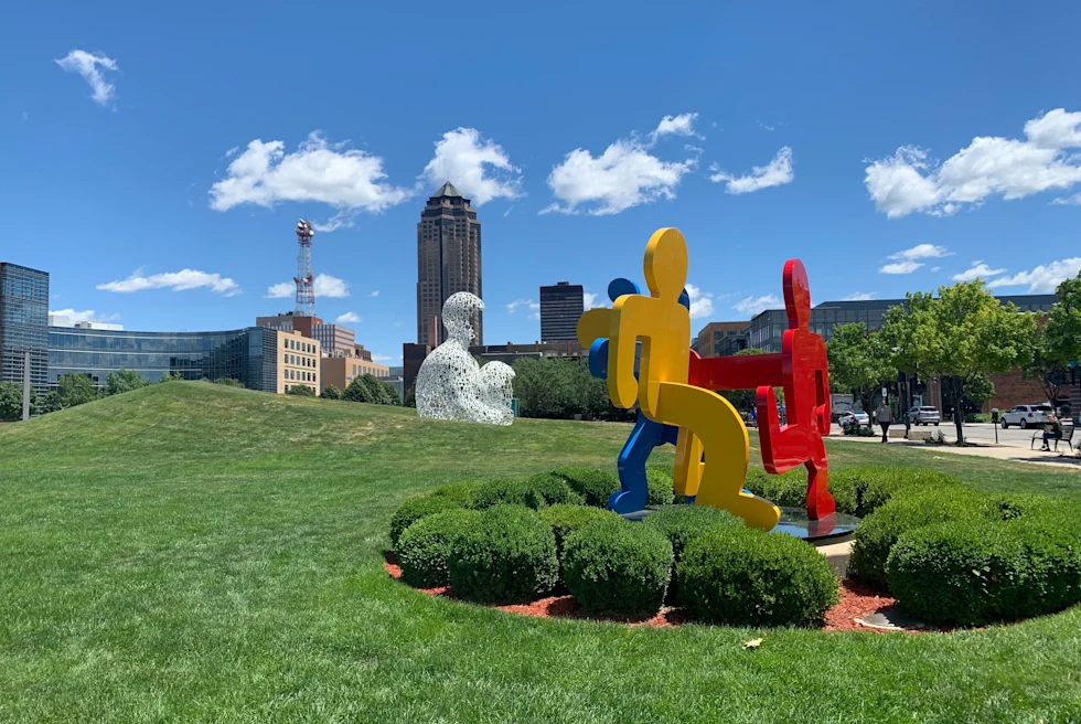 Pappajohn Sculpture Park is where art and nature entwine in a captivating urban oasis.