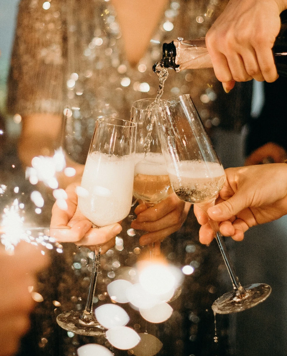 A toast to new beginnings.