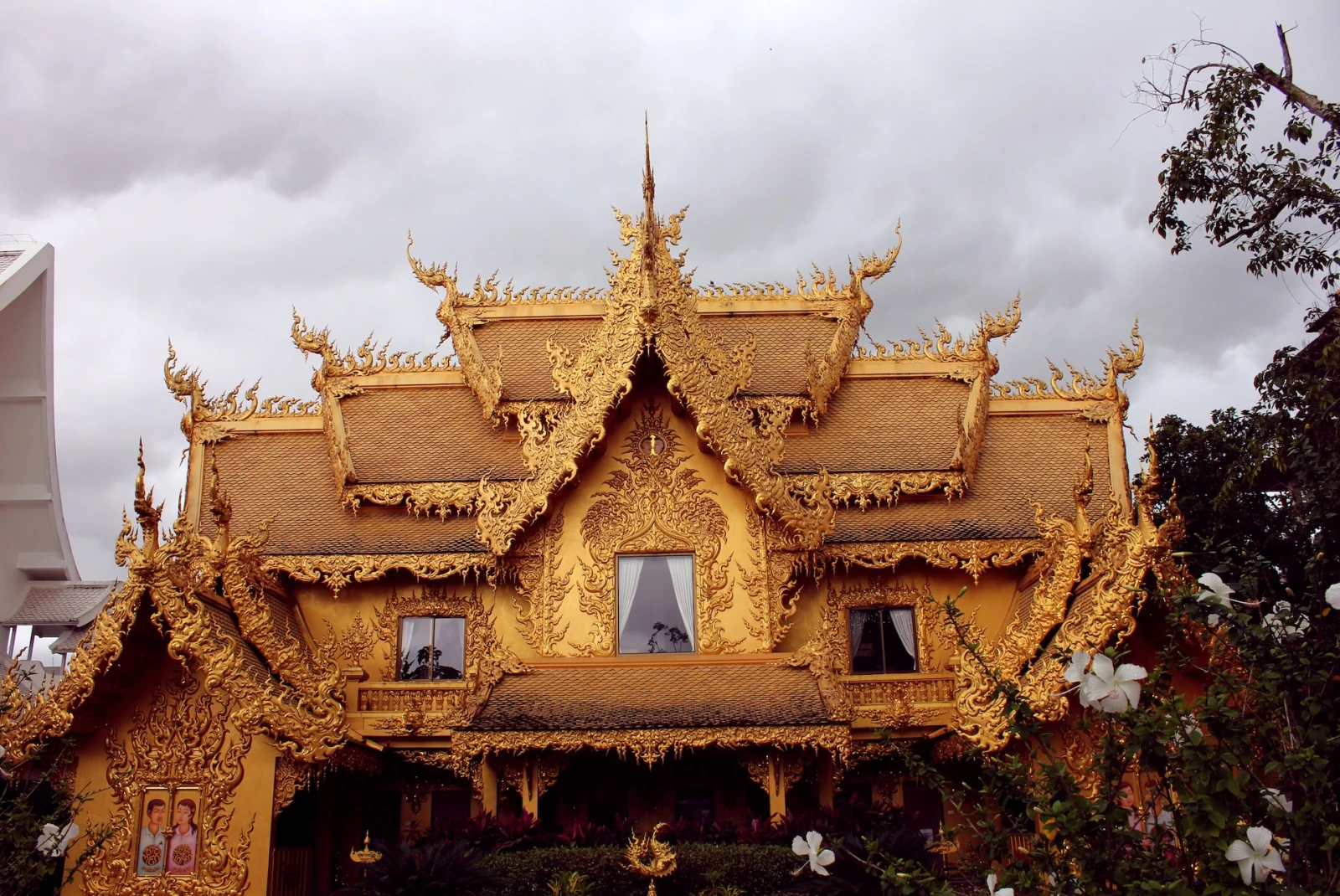 A golden colored temple in Bangkok