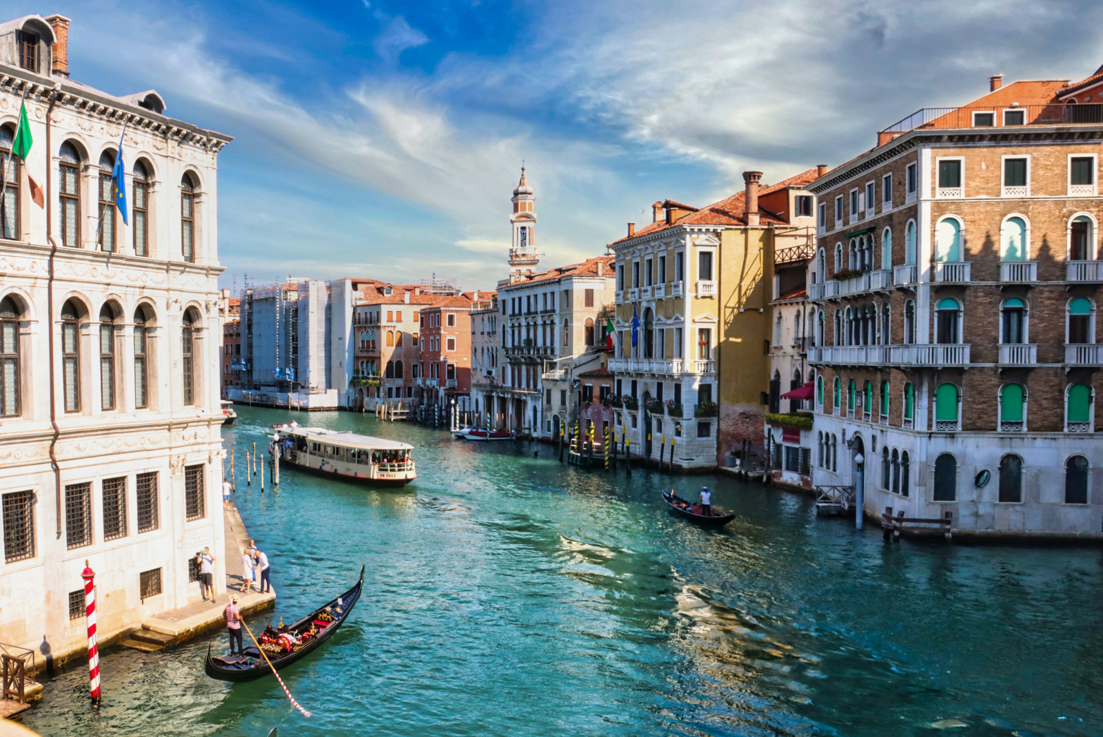 Venetian gondolas. 