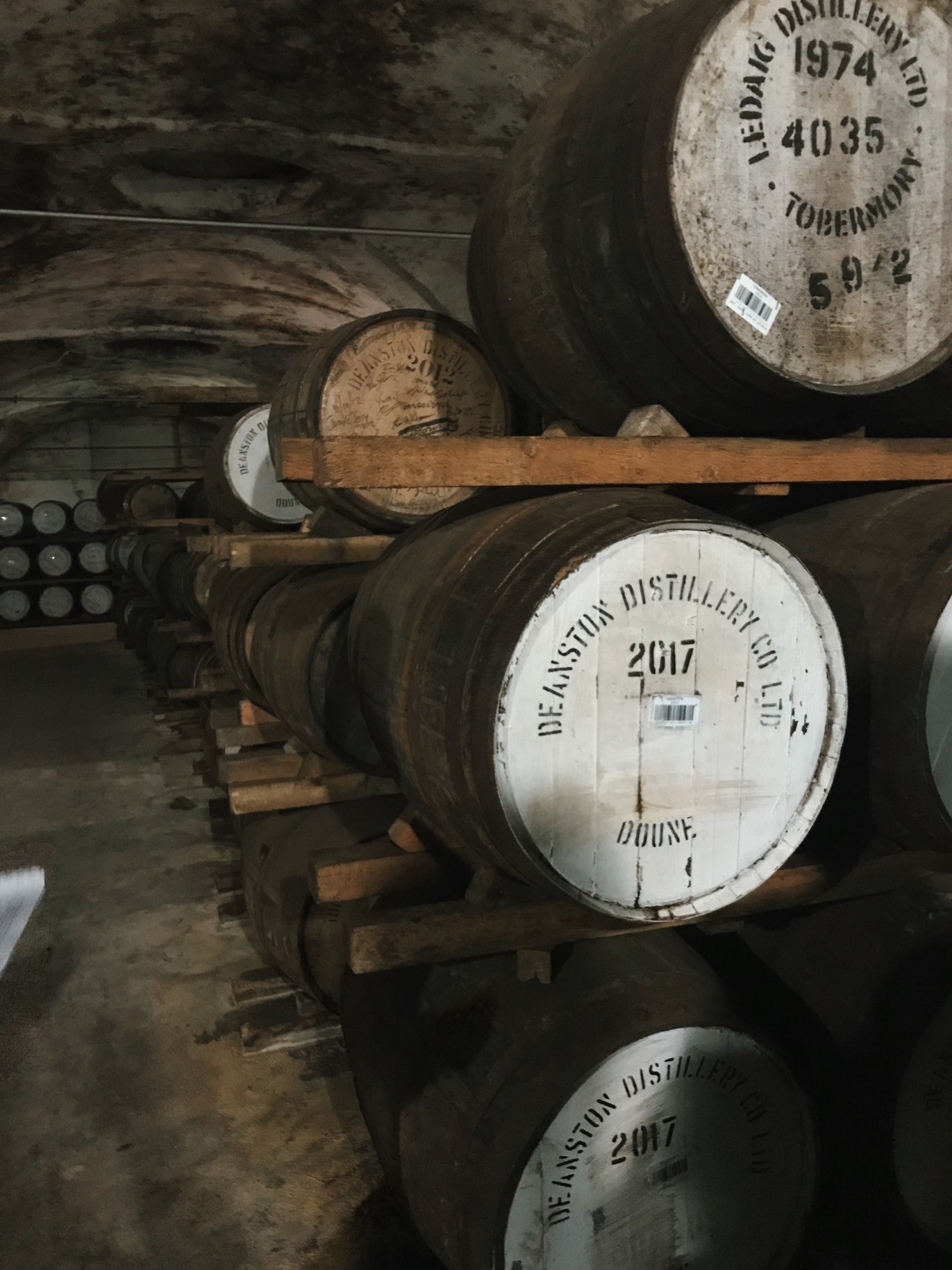 Scotland whisky barrels. 