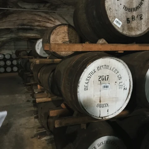Scotland whisky barrels. 