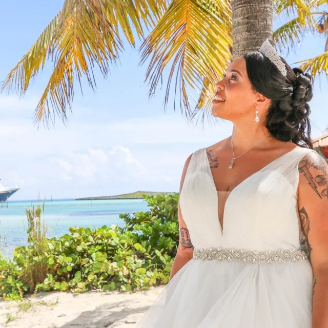 Travel Advisor Katelyn Hirt in her wedding gown.