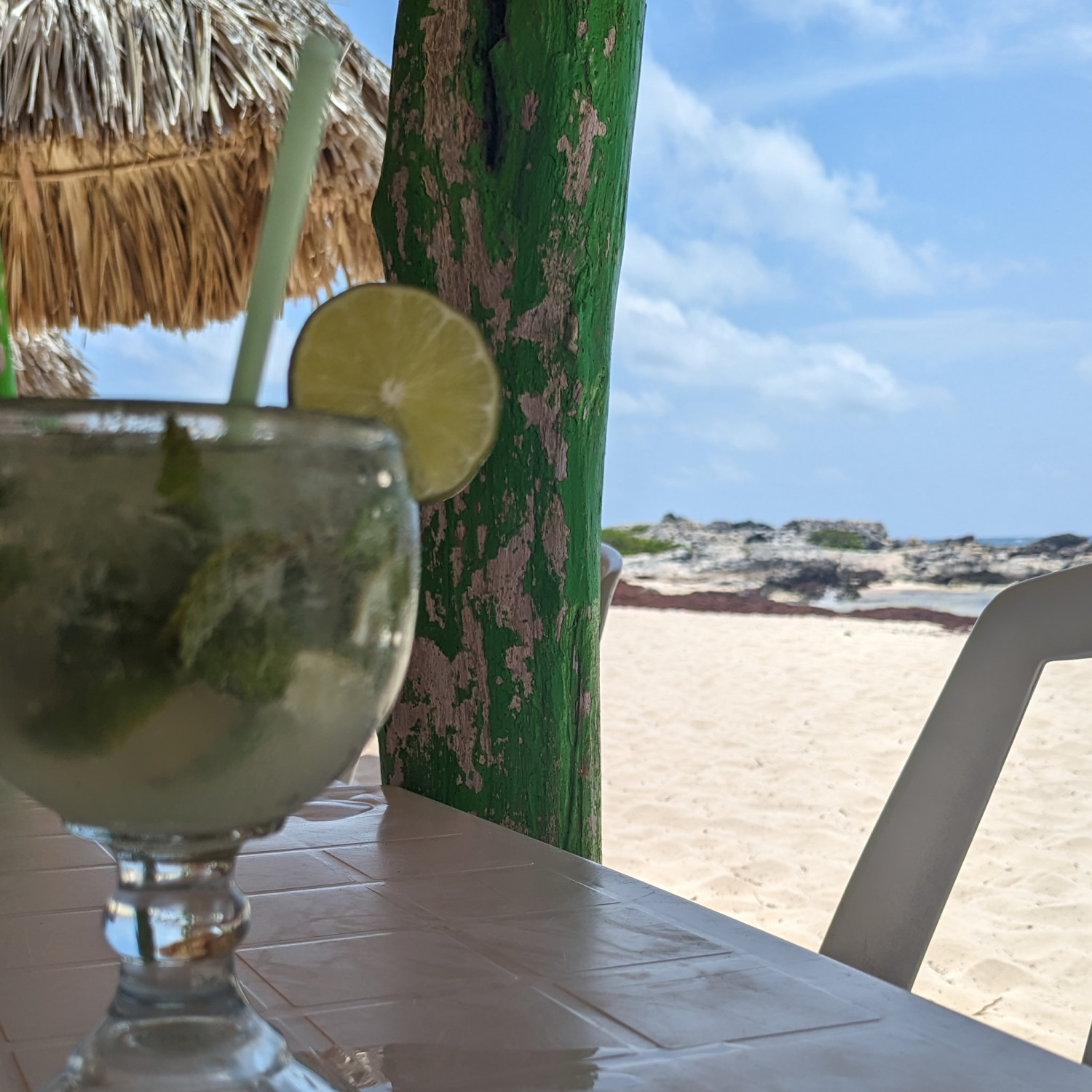 A drink with a nice view at El Pescador.