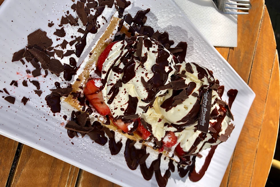 Chocolate served in a tray