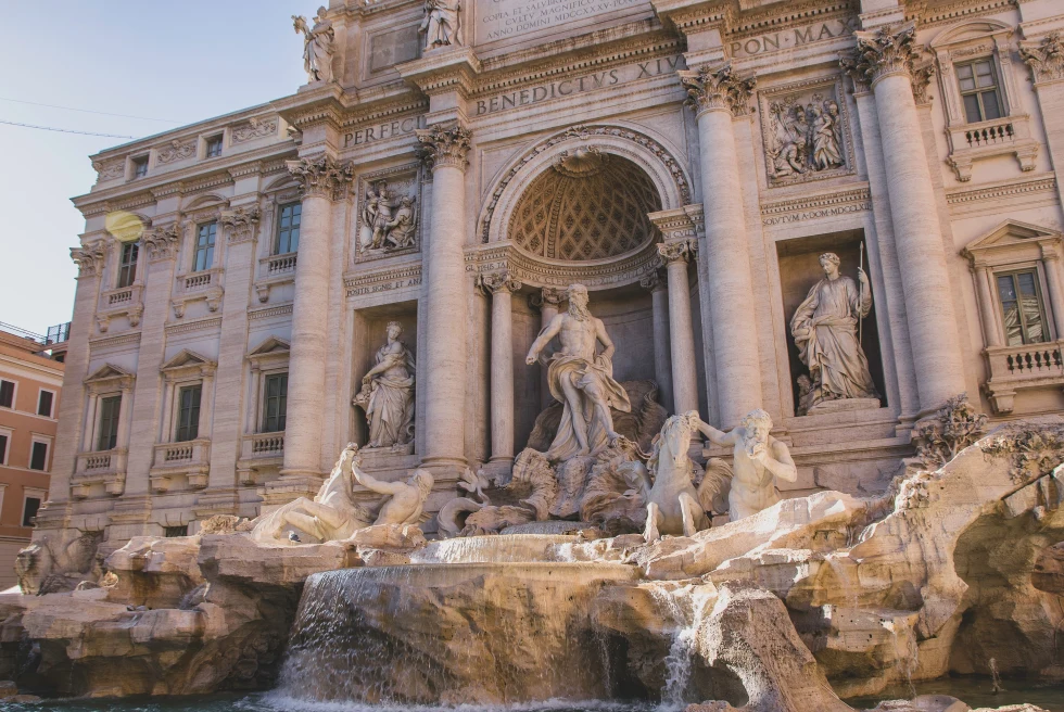 The Trevi Fountain is an 18th-century fountain in the Trevi district in Rome, Italy.