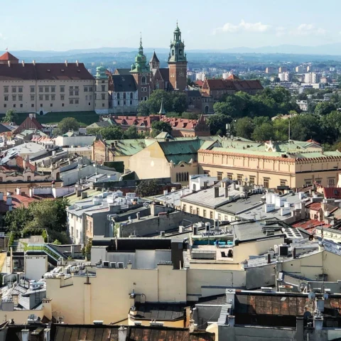 rooftop view of a large historic city during the day
