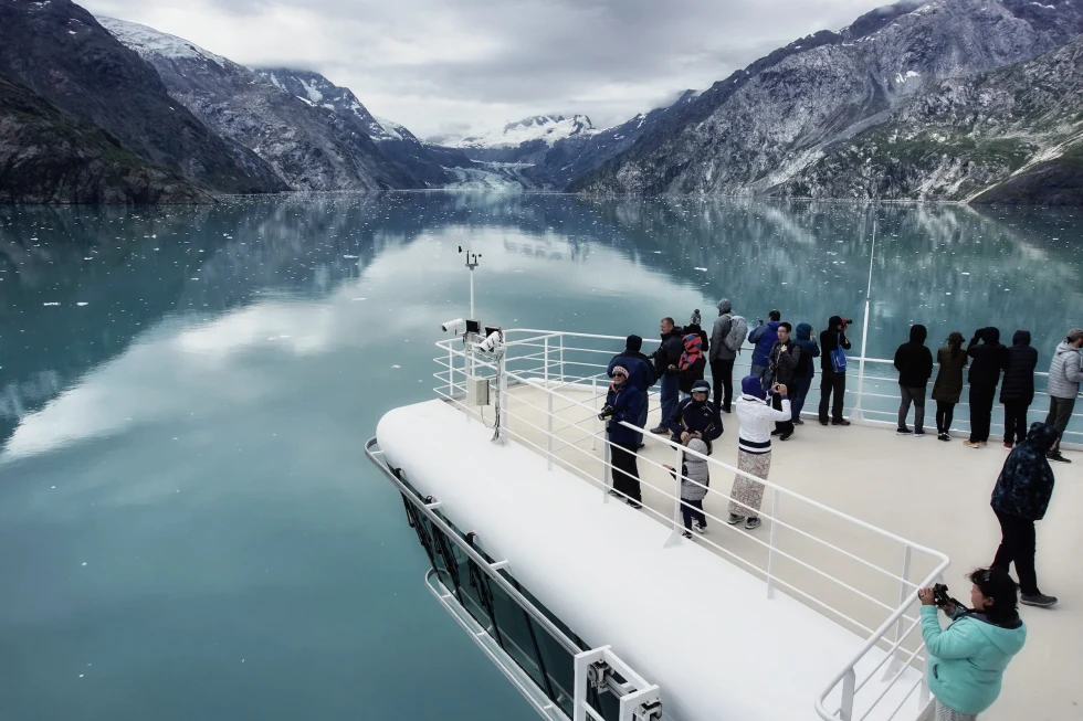Glacier Bay National Park is a majestic Alaskan wilderness where towering glaciers, pristine fjords, and diverse wildlife converge in a stunning display of natural wonder.