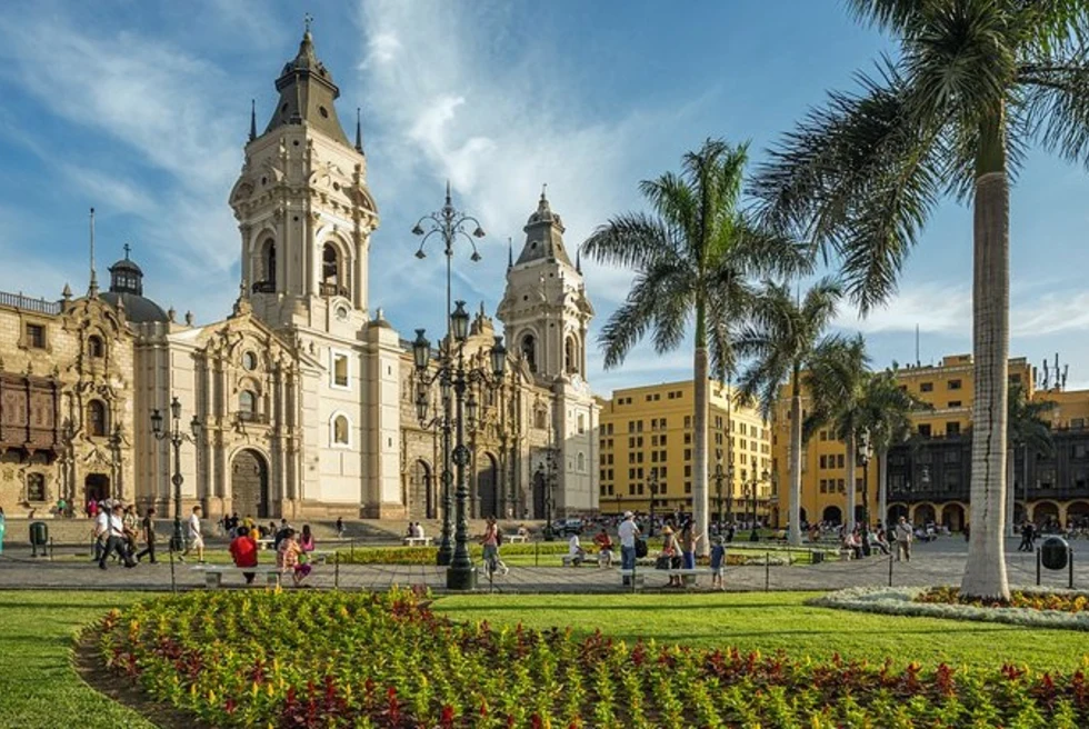 View Of The Cathedral And Lima Main Square