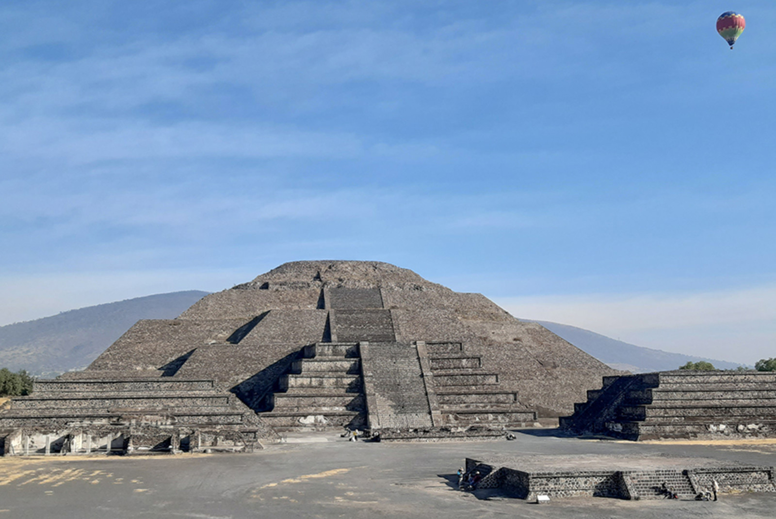 The Pyramid of the Sun, located outside of Mexico City, Mexico.
