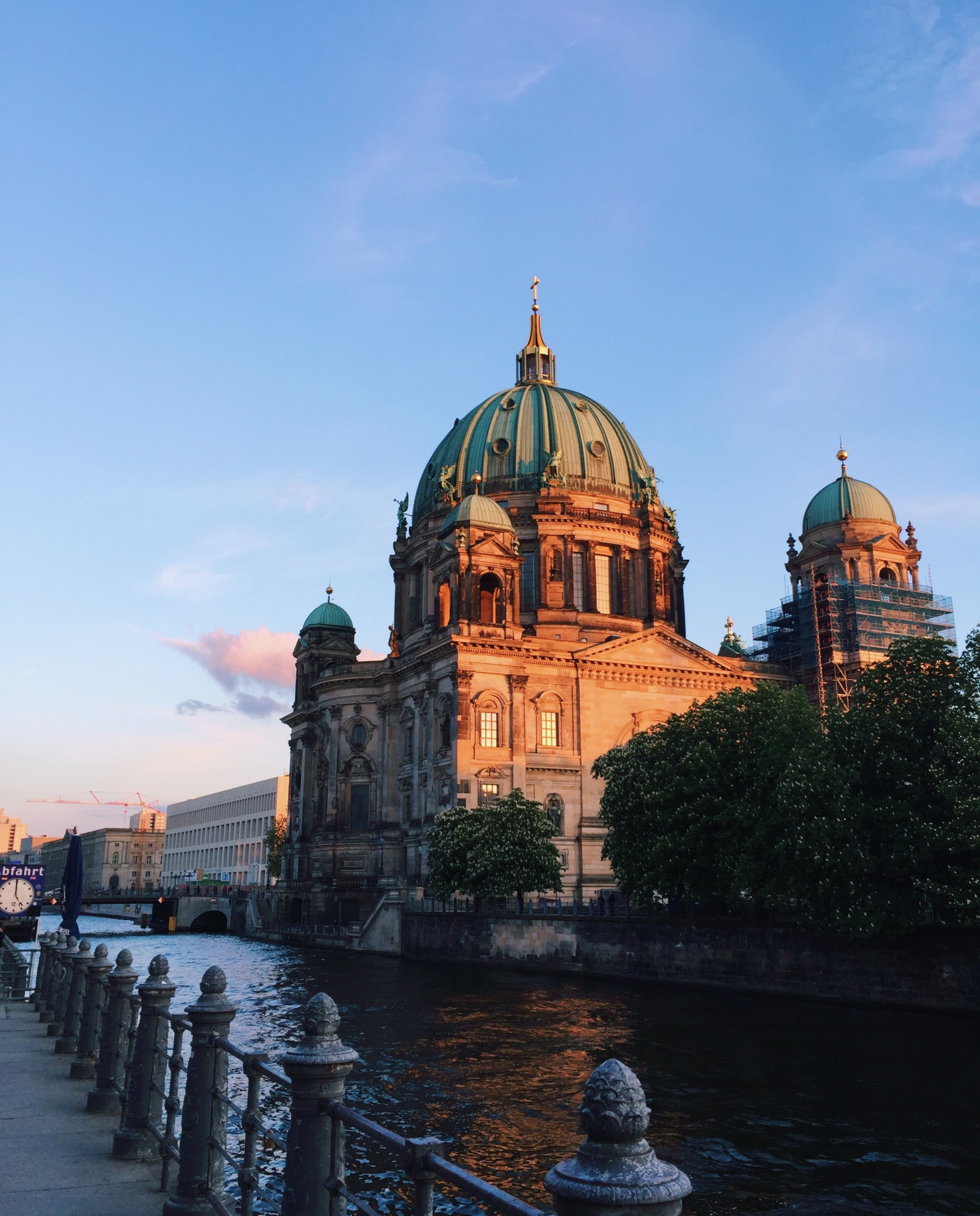 large building with dome during sunset