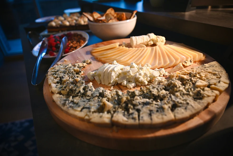 A cheese platter.
