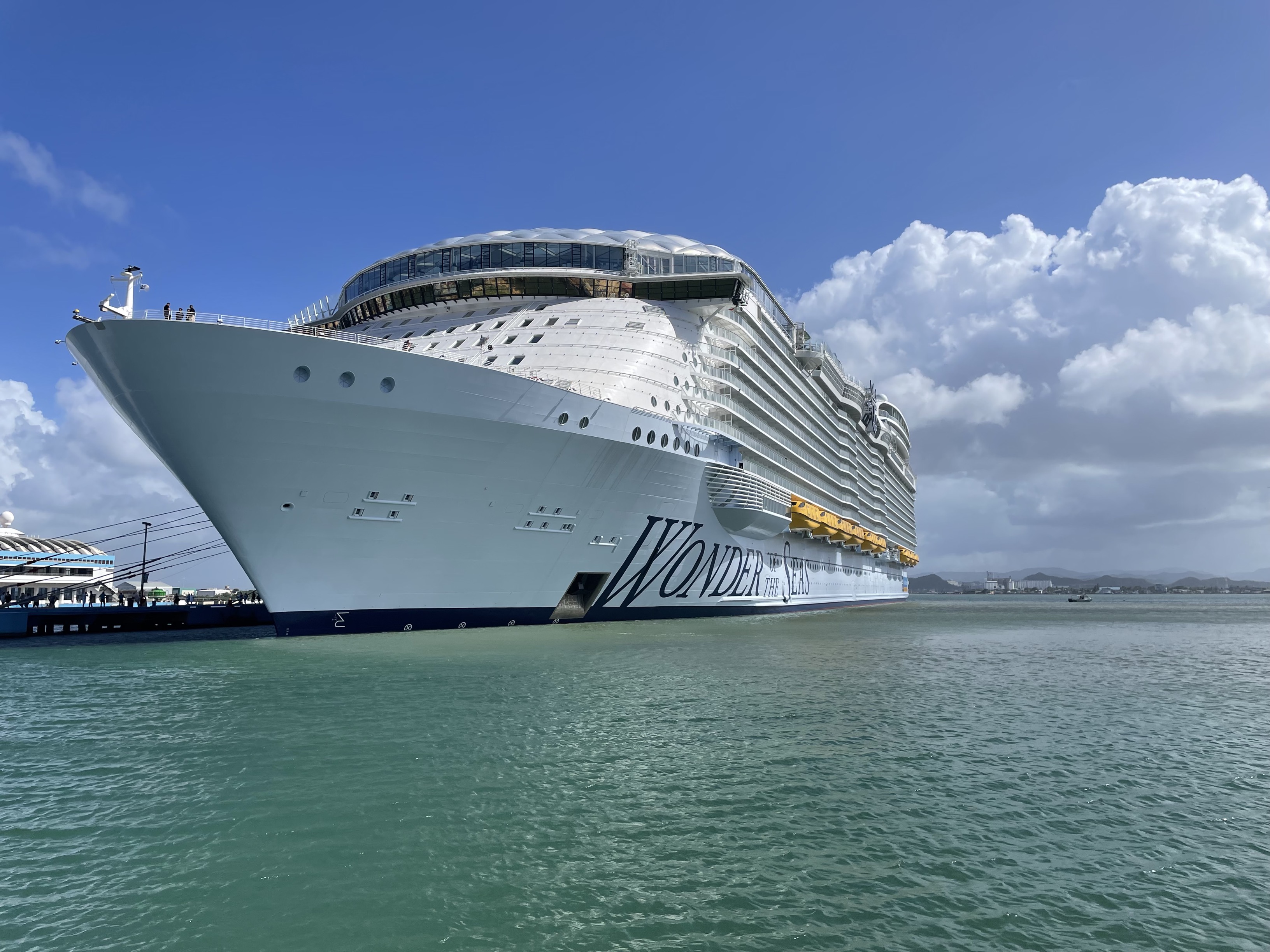 View of a ship and sea