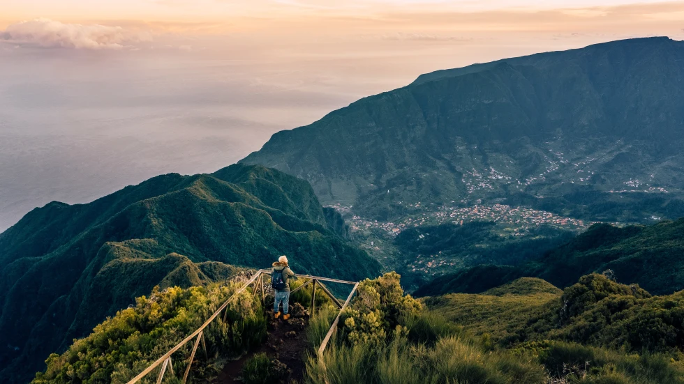 A hike on a mountain in Madeira. 