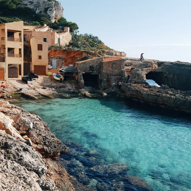 Blue water and cliffs in Mallorca, Spain