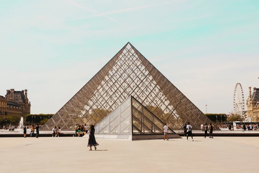 The Louvre glass pyramid. 