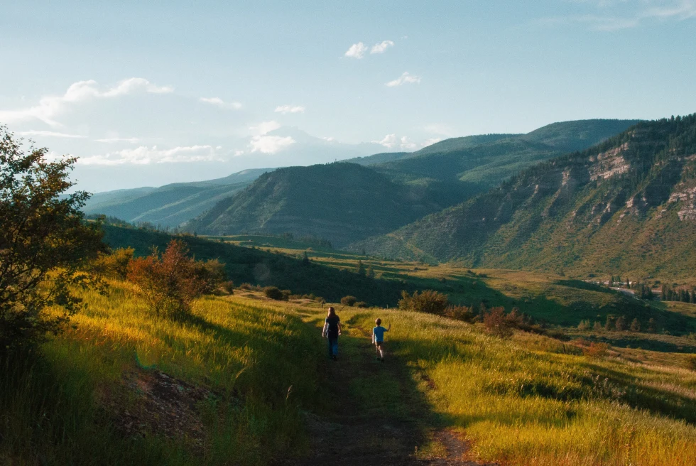 Hiking views of the mountains in Vail. 