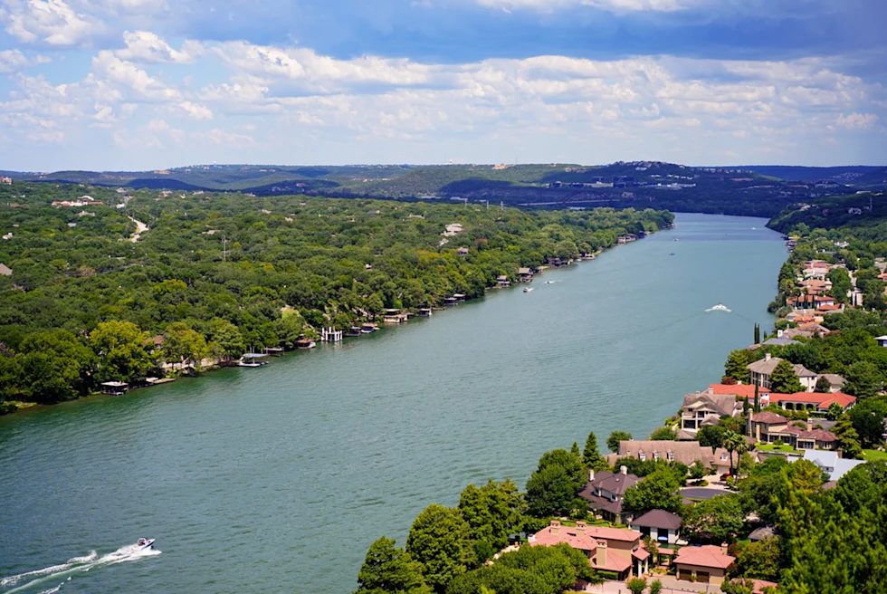 View of water and trees in Texas