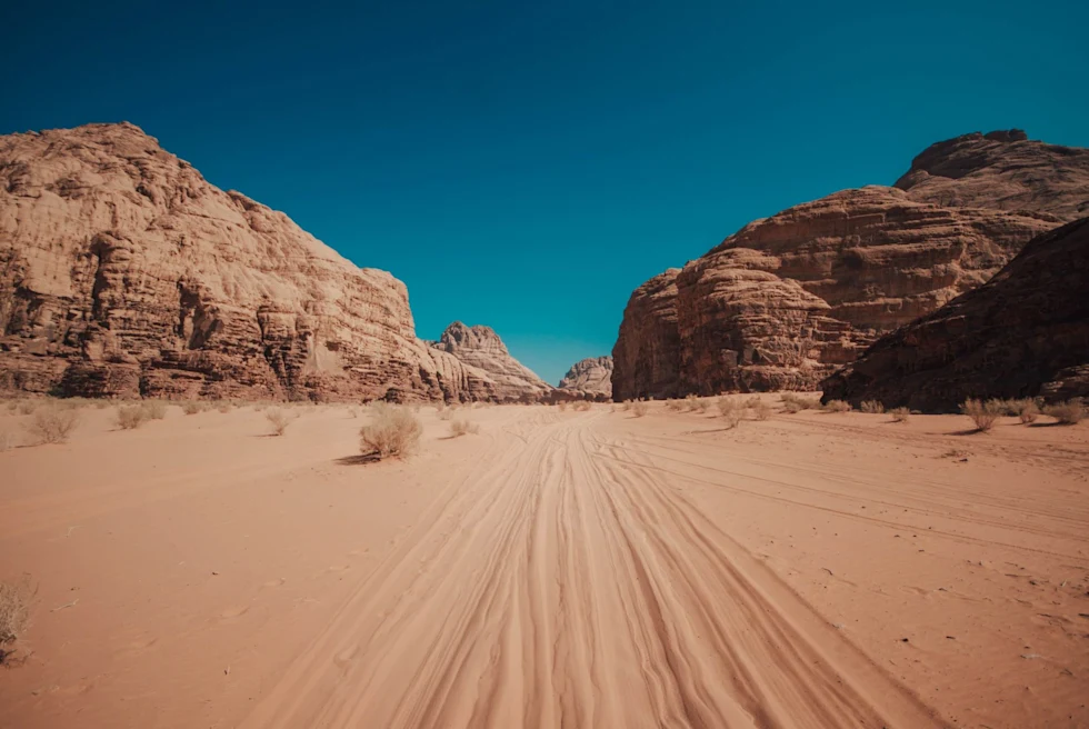 dessert with blue sky