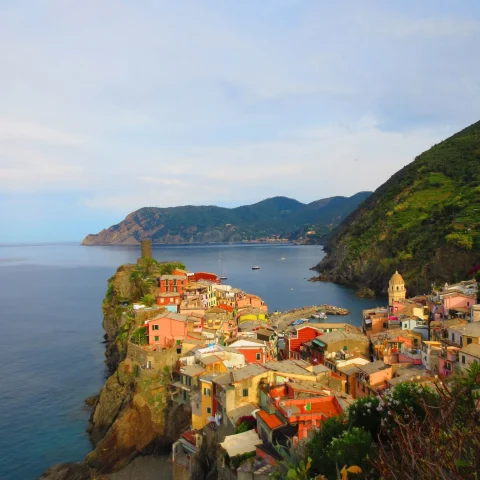 colorful houses on a coast