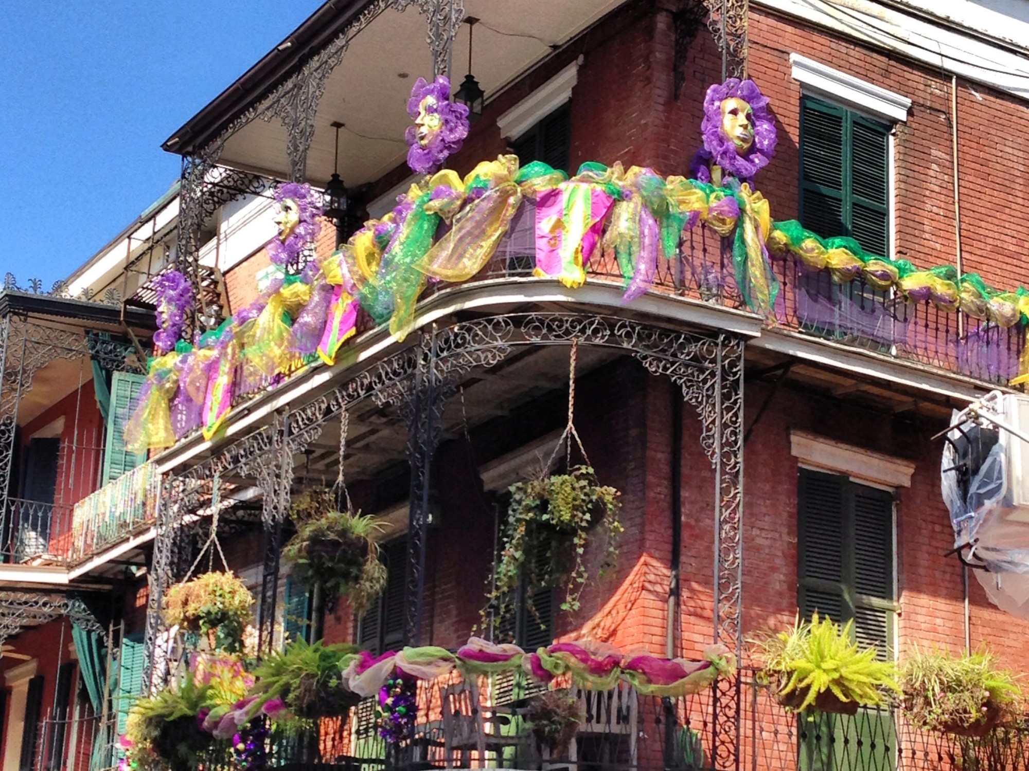 A decorated red brick building.
