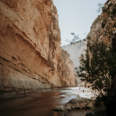 Santa Elena orange canyon in Santa Fe, New Mexico. 