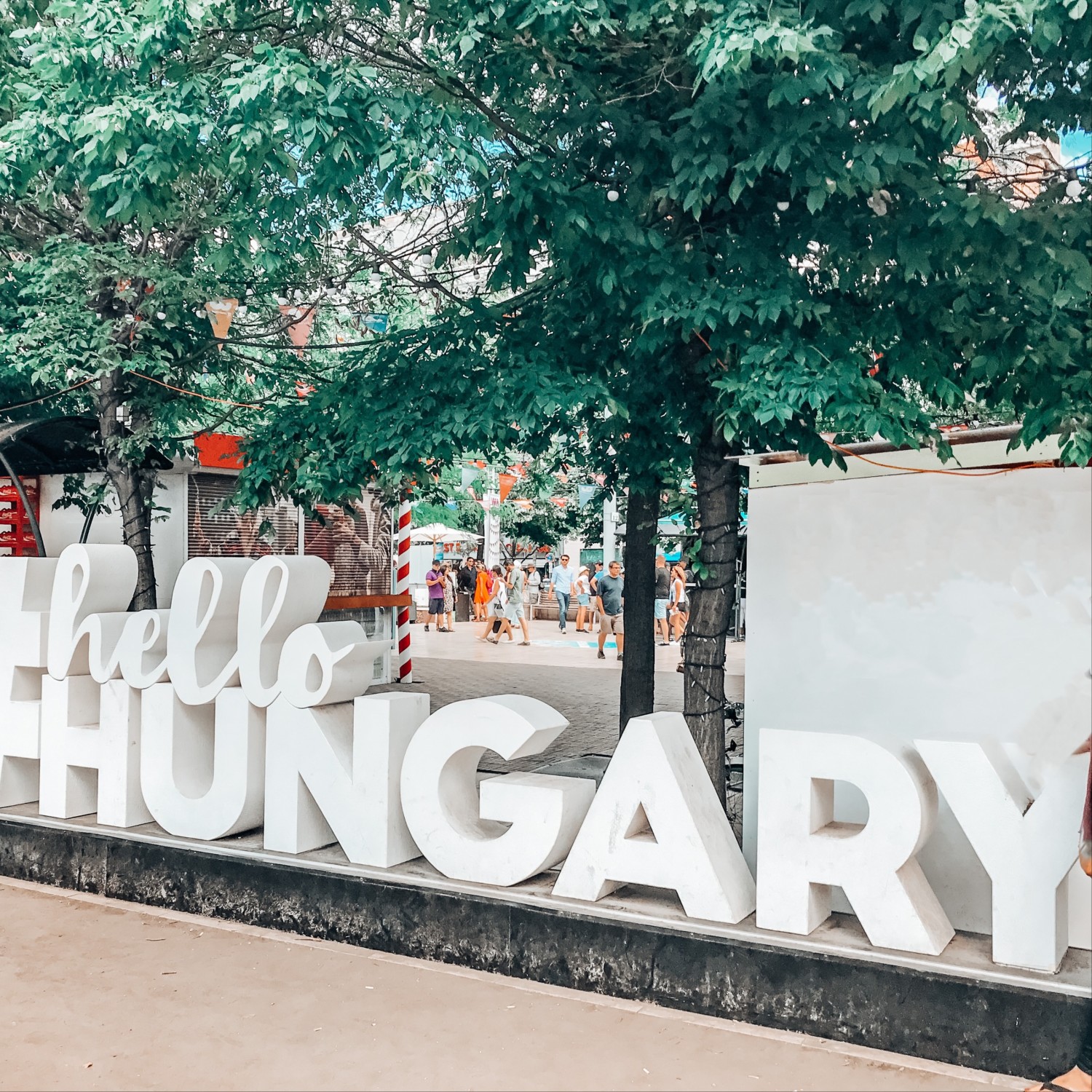 Travel Advisor Katherine Courage took a photo of Hello Hungary signage.