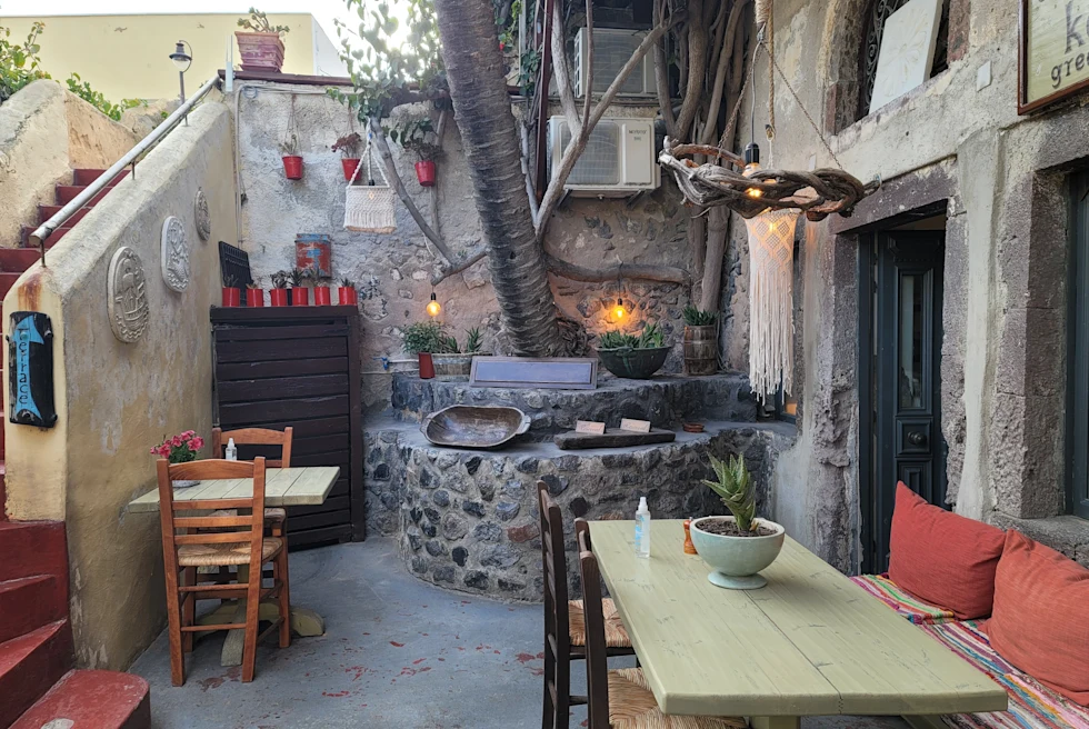 An old outdoor restaurant.