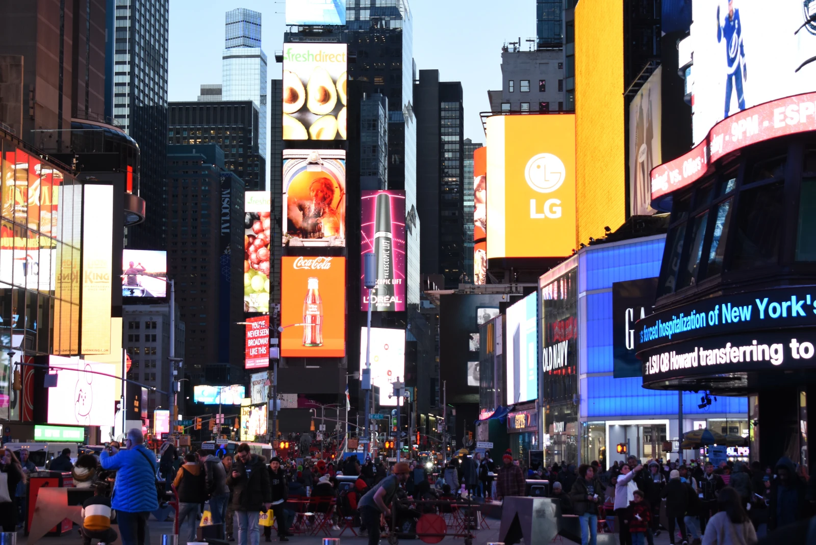 Time square at night