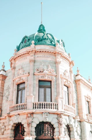 This beautiful building is in the center of Oaxaca city.