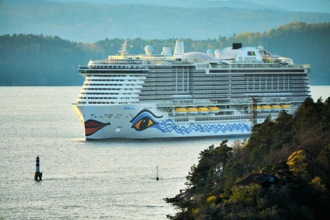 View of a cruise ship