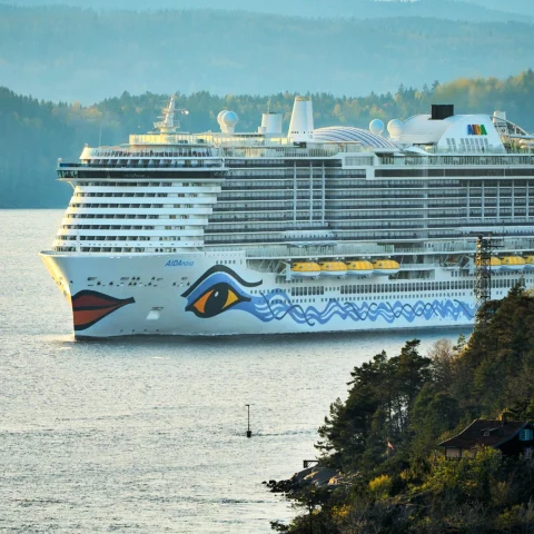View of a cruise ship