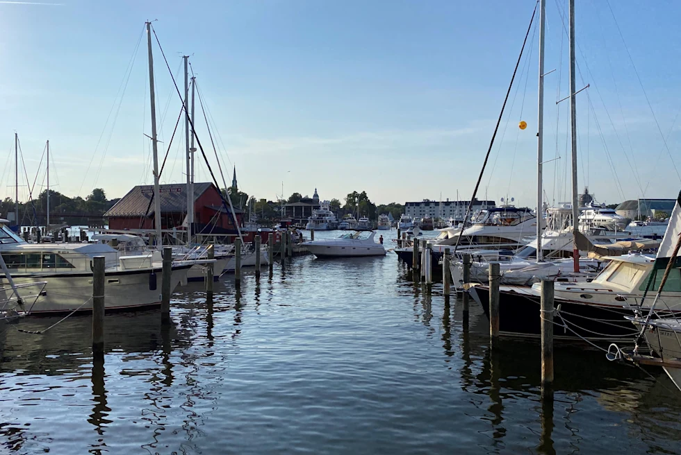 Boats at the marina in Annapolis, Maryland